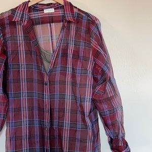 Dries Van Noten silk dress plaid 40 blouse tunic 6
